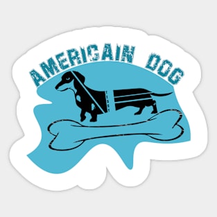 américain dog Sticker